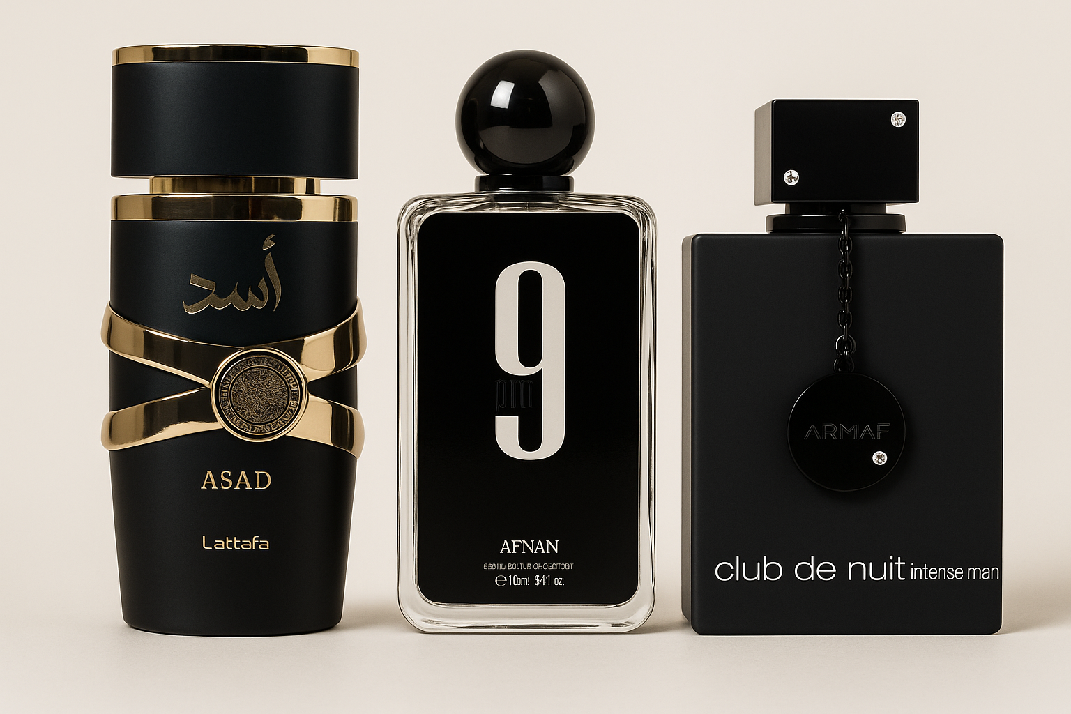 Najpiękniejsze perfumy arabskie męskie – Lattafa Asad, Afnan 9PM, Armaf Club de Nuit Intense Man